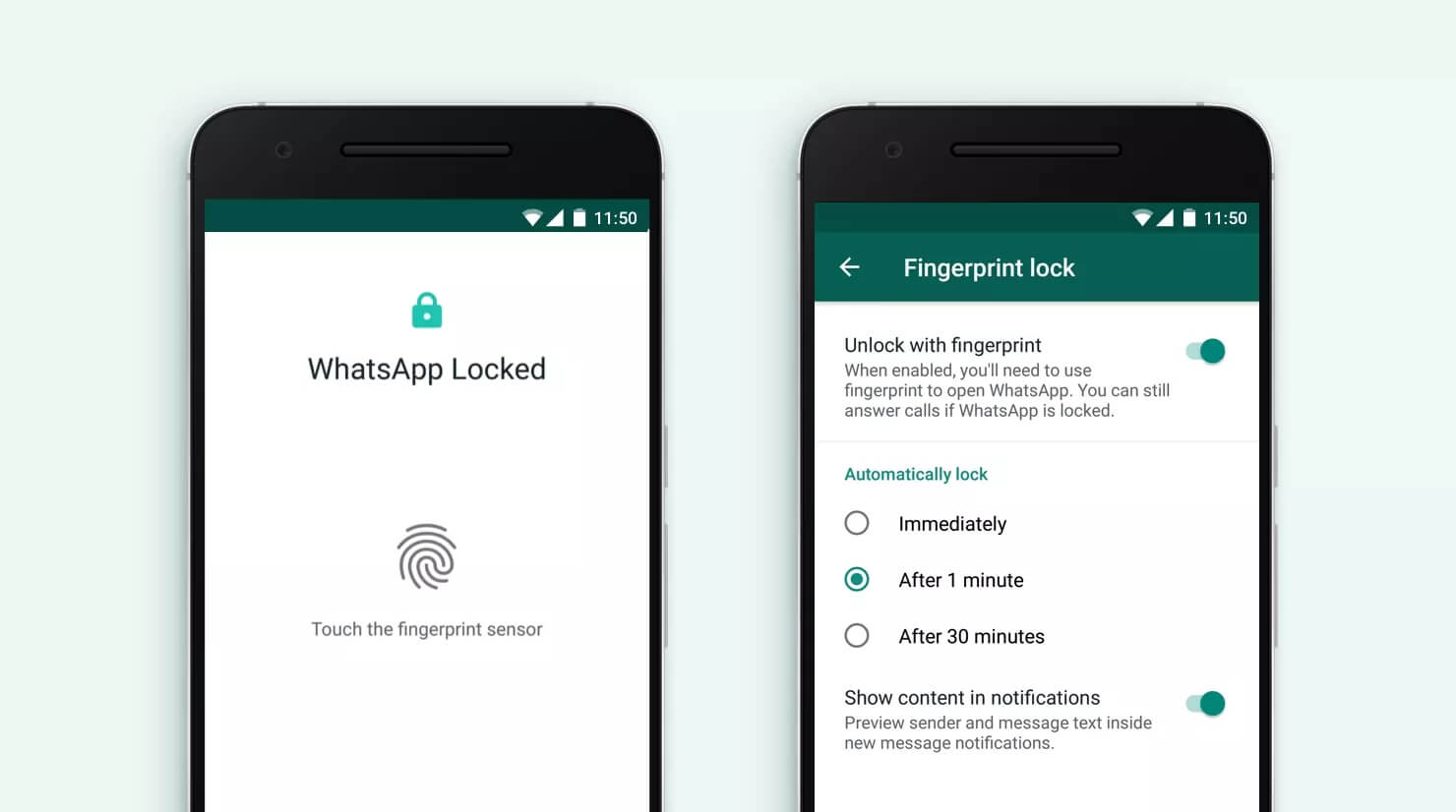 WhatsApp lock for Android