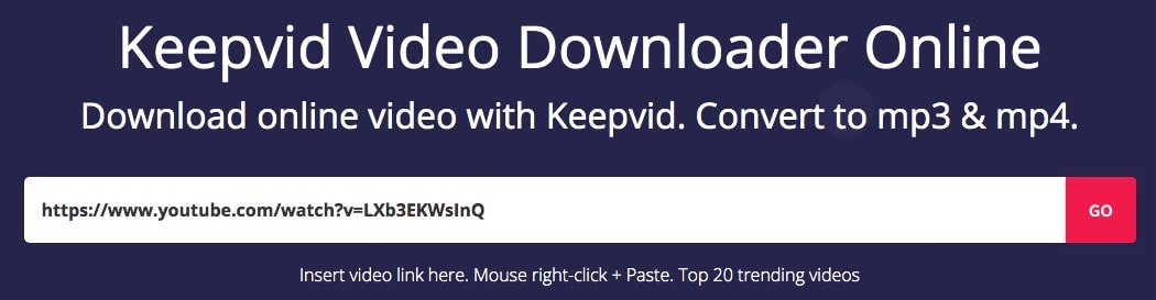 miglior downloader video gratuito online - Keepv.id