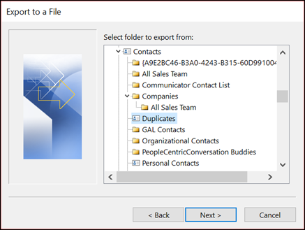 delete duplicate outlook contacts manually  9