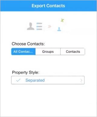 the Choose Contacts section provides the All Contacts option