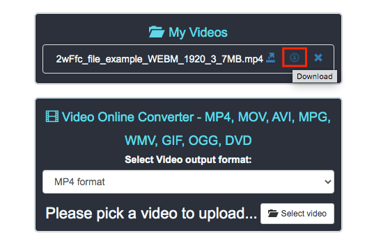 convert webm to mp4 with chrome app