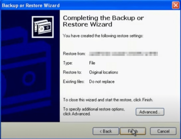 backup and restore 05