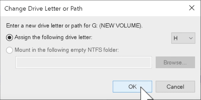 assign m2 driver letter 02
