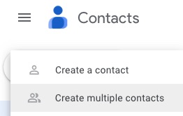 create multiple contacts
