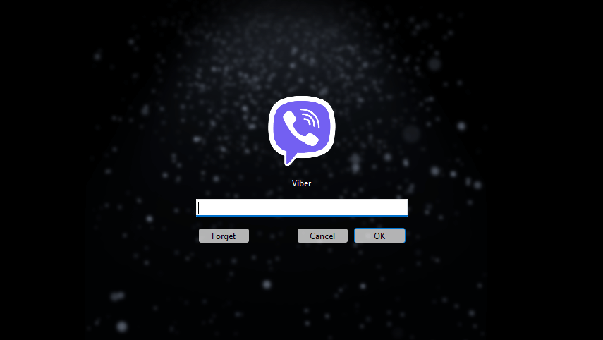 a screen showing that Viber is locked