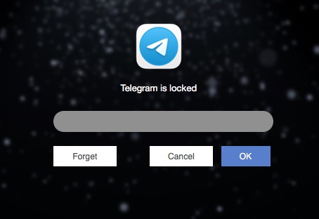 Telegram is locked with password on Mac