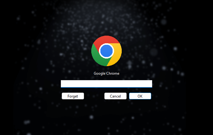 a screen shows that Google Chrome is locked and protected