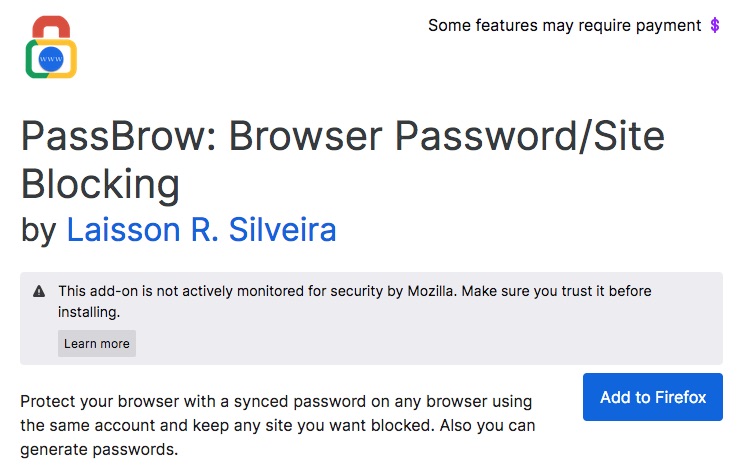 add PassBrow to Firefox
