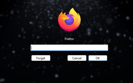 Firefox is protected with password