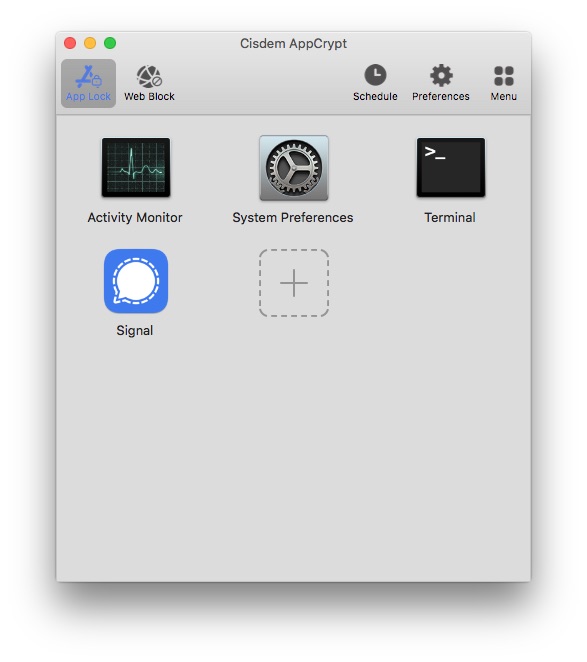 lock Signal app on Mac