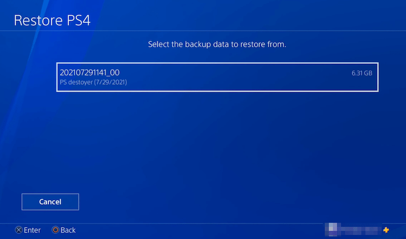 recover ps4 data with external backup 03