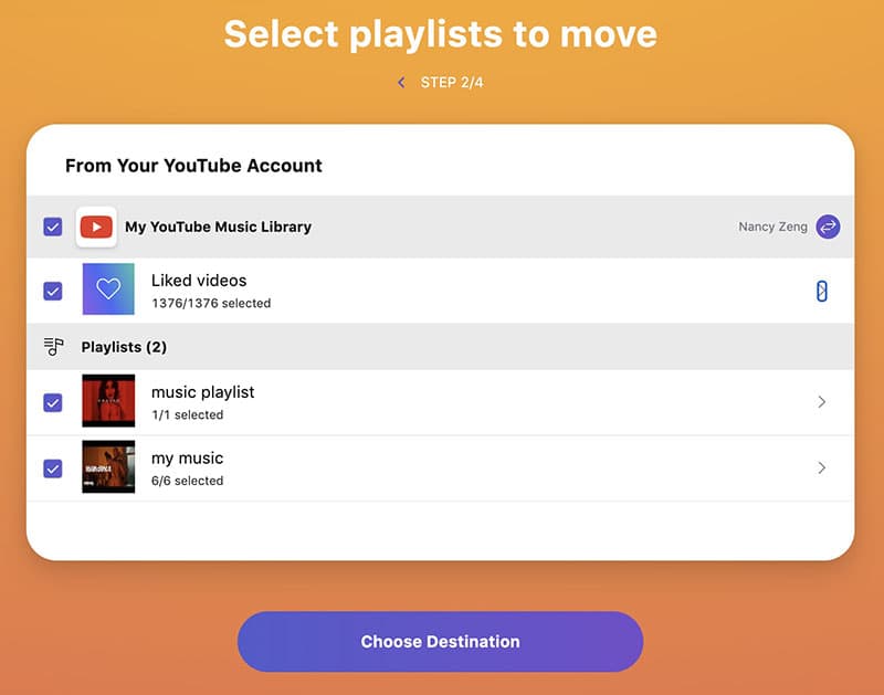 select playlist to move (2)