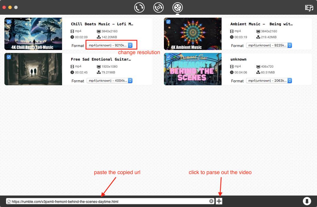 paste and analyze the url of Rumble video