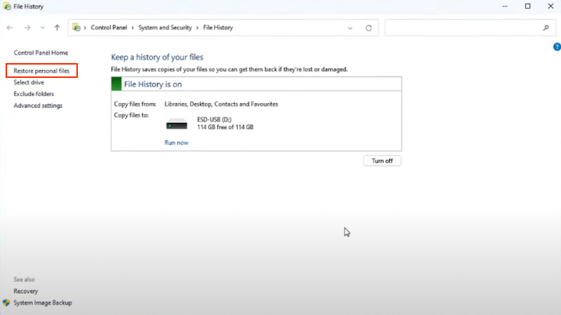 recover from file history 02