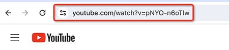 copy movie url from youtube