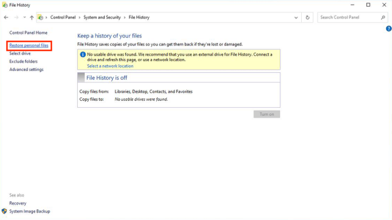 flash drive recovery with file history 02