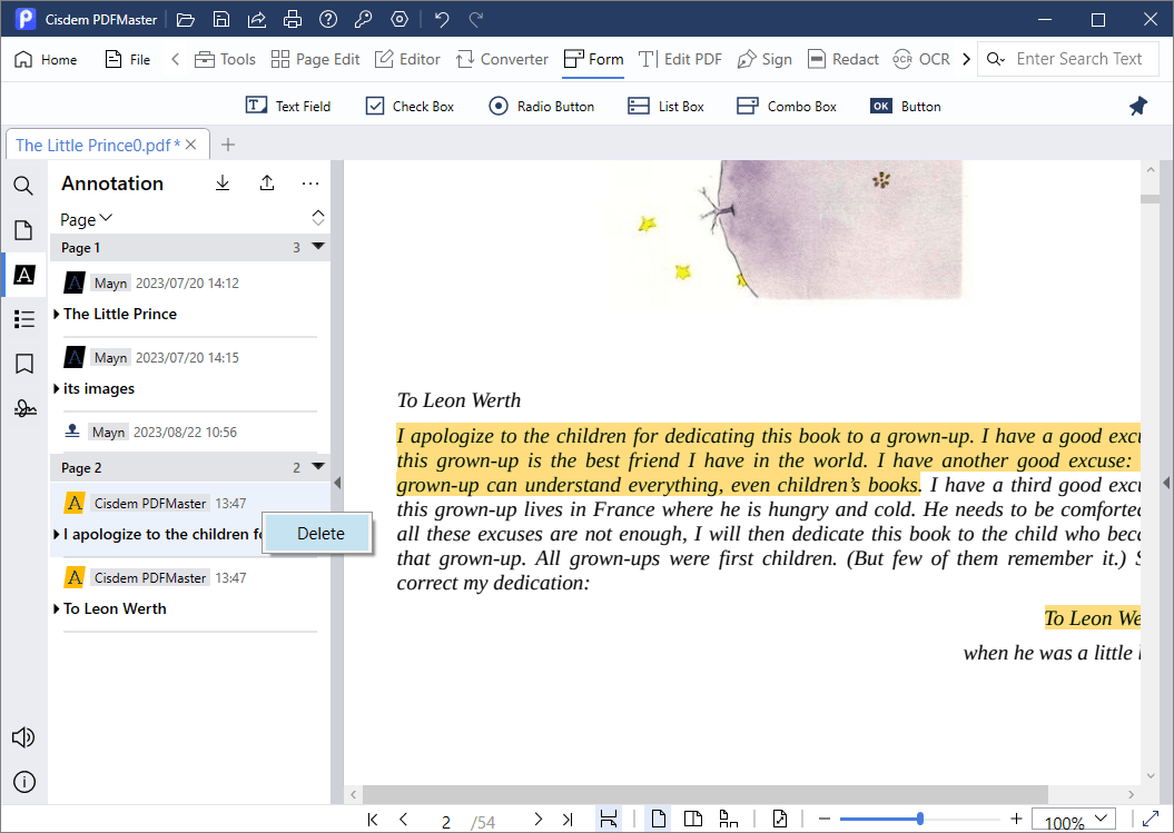 remove highlight from pdf cisdem03