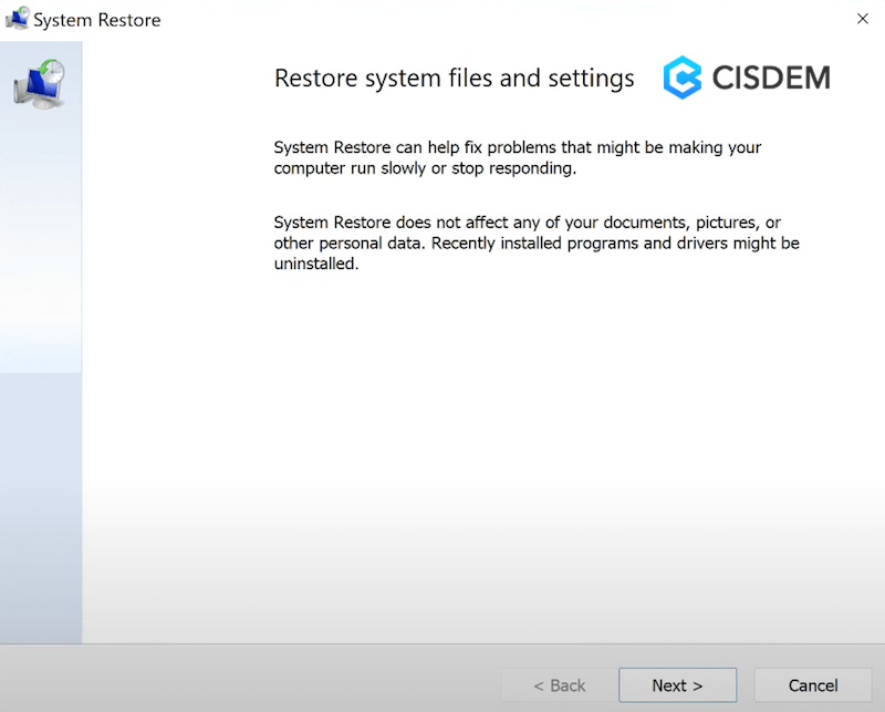 restore by system restore 02