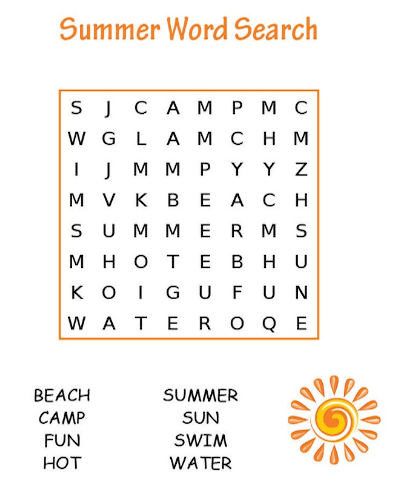 summer word search 02