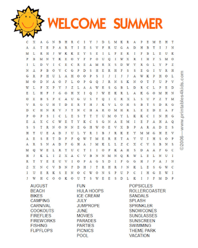 summer word search 31