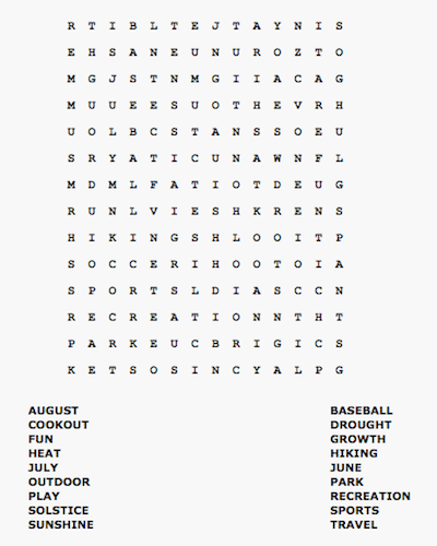 summer word search 32