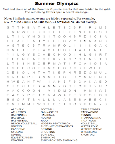 summer word search 34