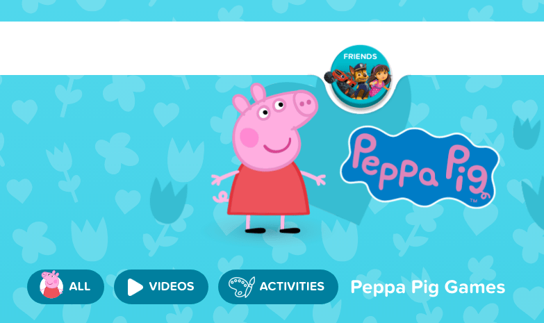 Website to Play Peppa Pig Games- NickJr