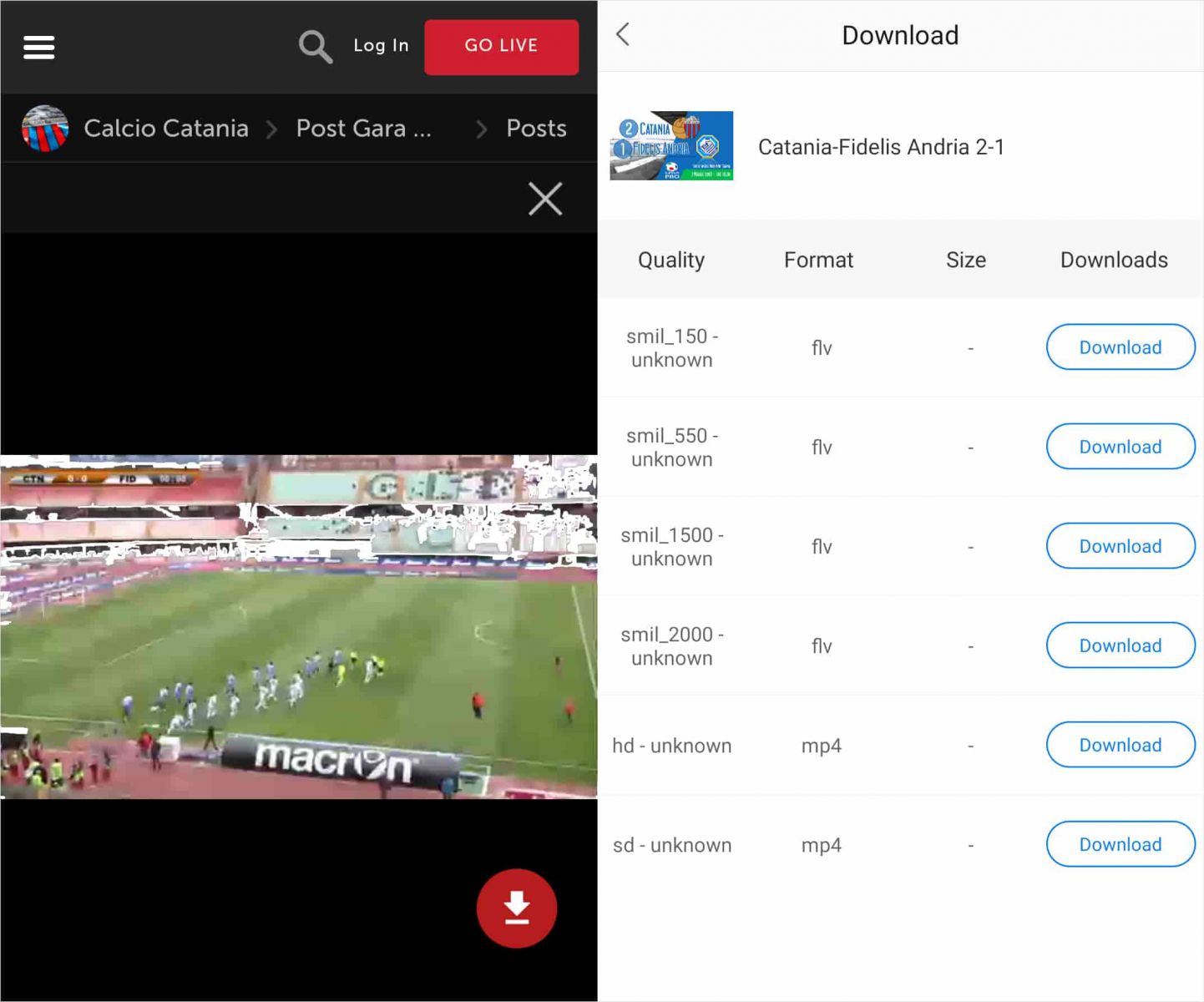 download livestream video android