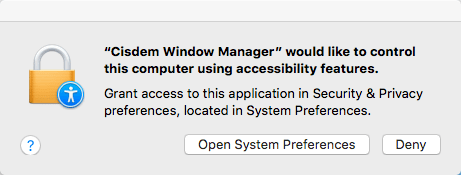 enable accessibility permissions