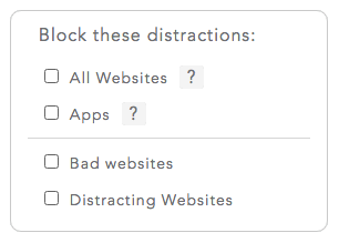 Block these distractions