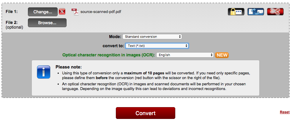 convert pdf image to text online free