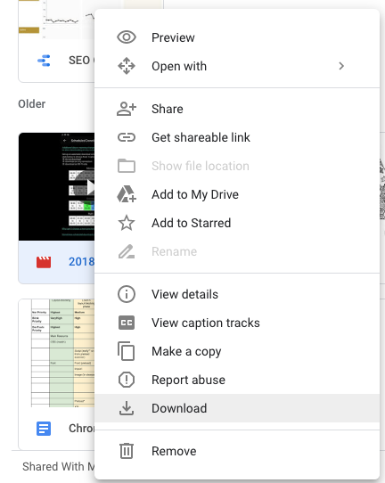 download to google drive