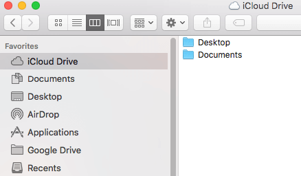 iCloud Drive folder in Finder