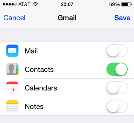 Solve Google Contacts Won't Sync with iPhone Step 4