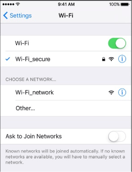WIFI ON AND OFF