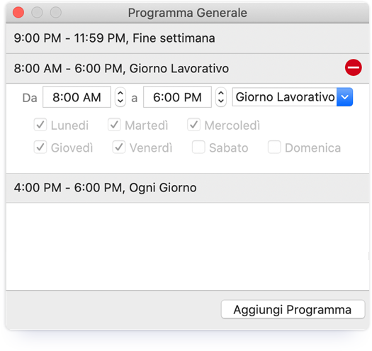 set up schedule