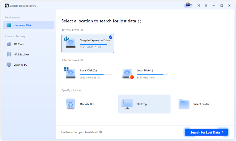 recover ms project file with cisdem 01