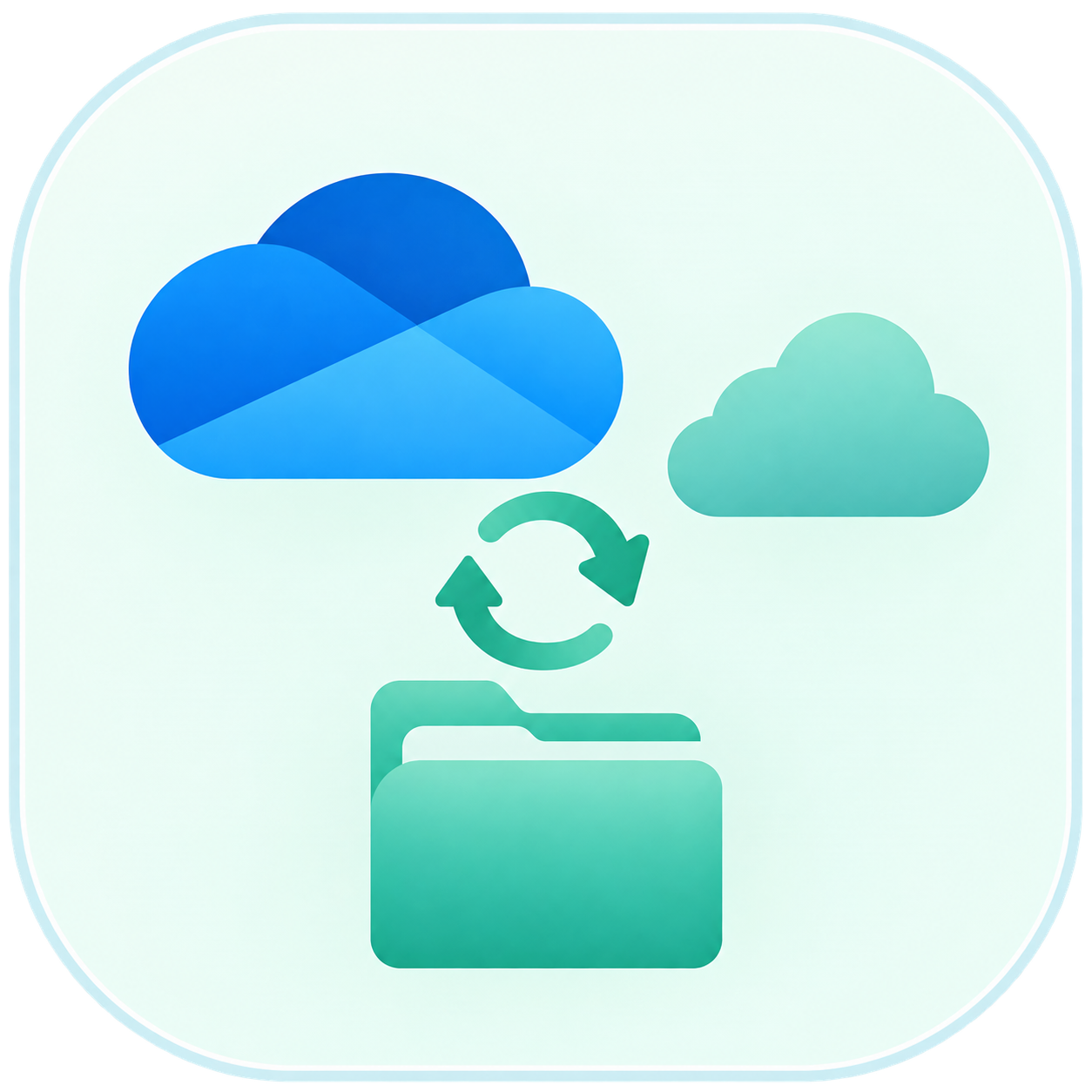 OneDrive and another cloud drive syncing with a local folder