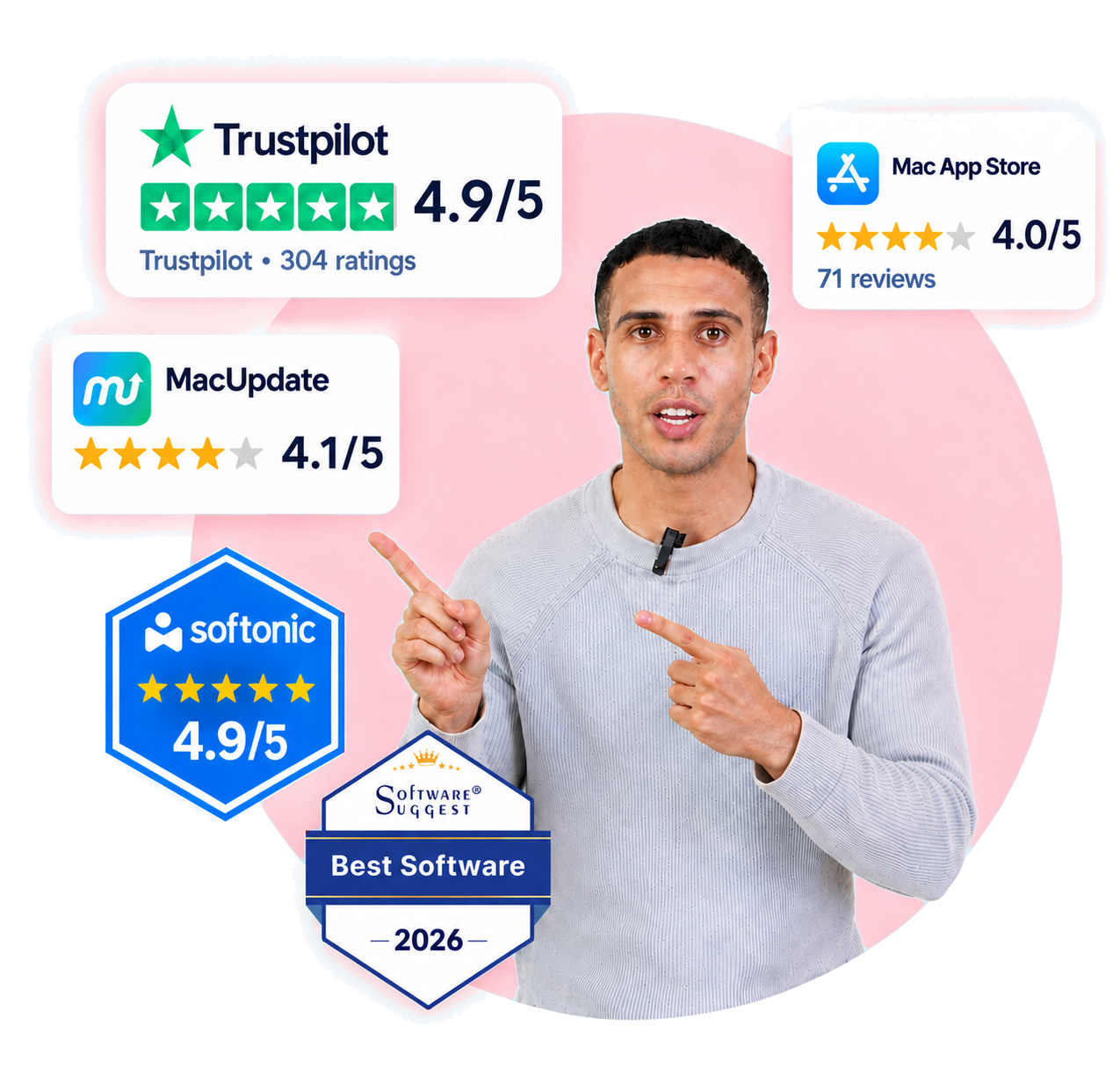 Cisdem DVD Burner ratings from Trustpilot, Mac App Store, MacUpdate, Softonic and SoftwareSuggest