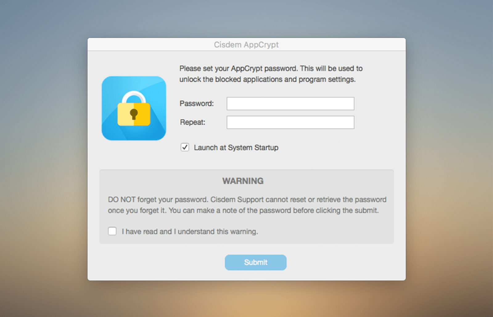 disable cisdem appcrypt