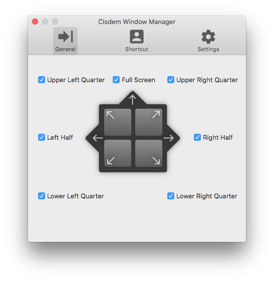 Manage windows with 7 pre-defined hot zones