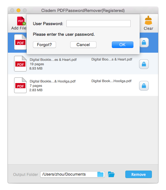 ahead pdf password remover serial