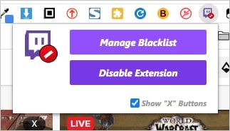choose Manage Blacklist