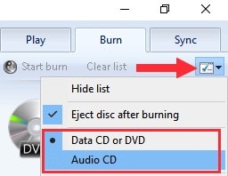 burn data dvd