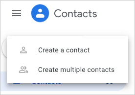 Create a contact