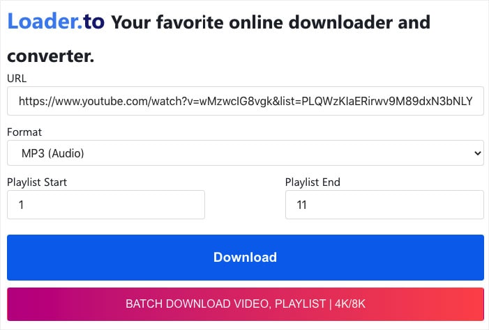 convert youtube playlist to mp3 online free