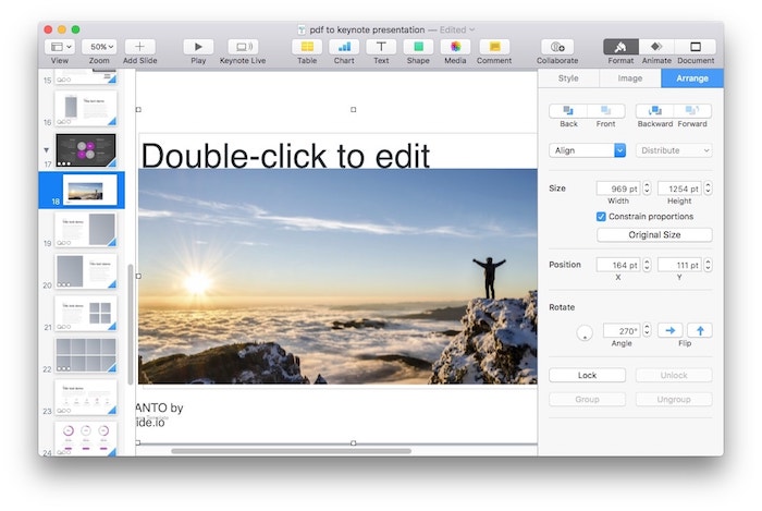 pdf to keynote in keynote app