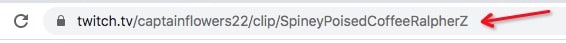 copy twitch video url