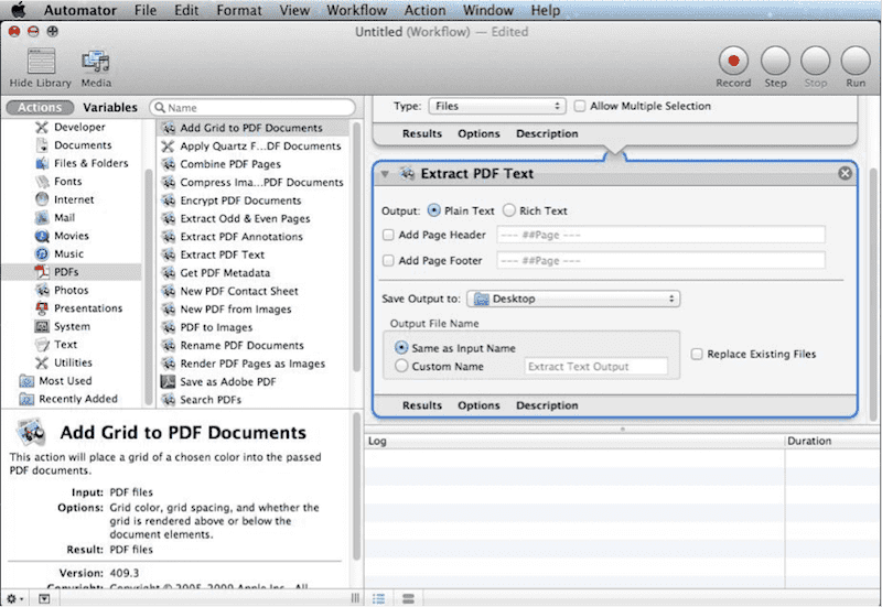 pdf to excel automator02