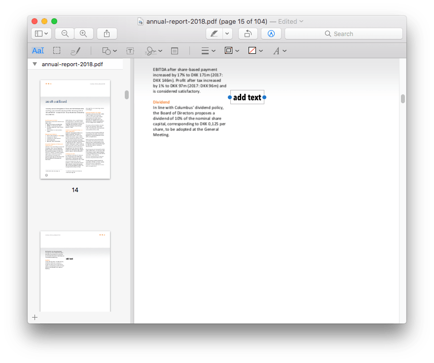 how to add text to pdf